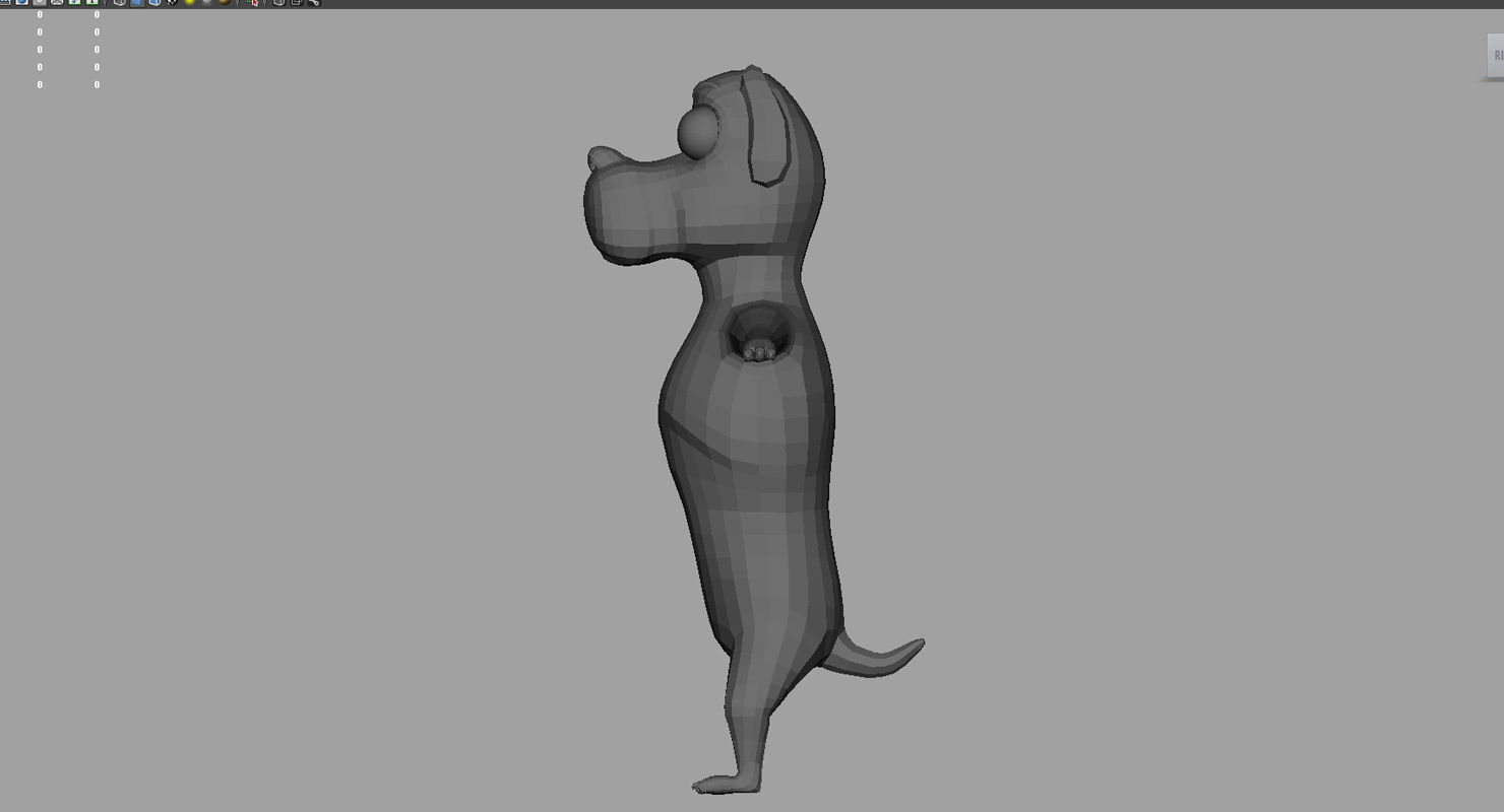 dog cartoon 3d model 3D model_9