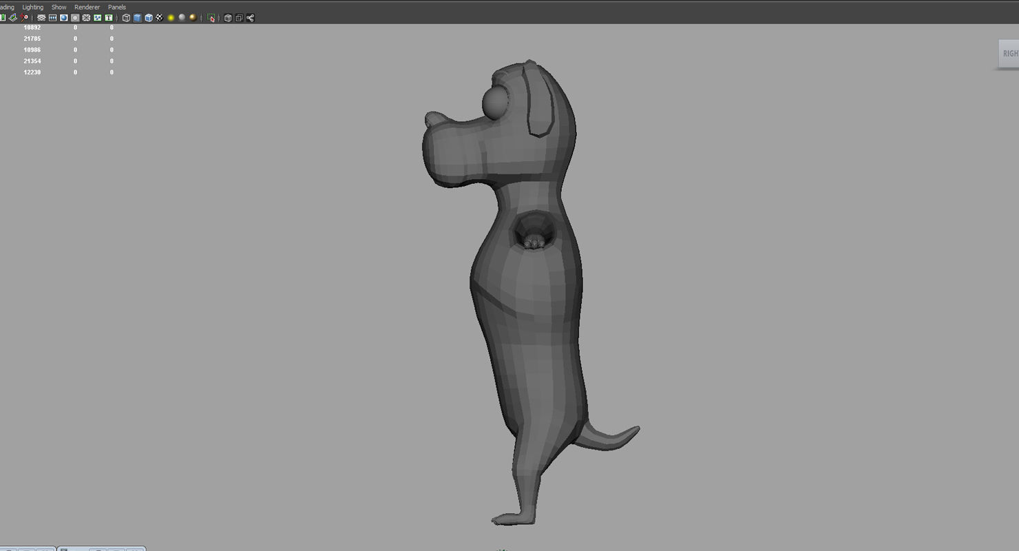 dog cartoon 3d model 3D model_10