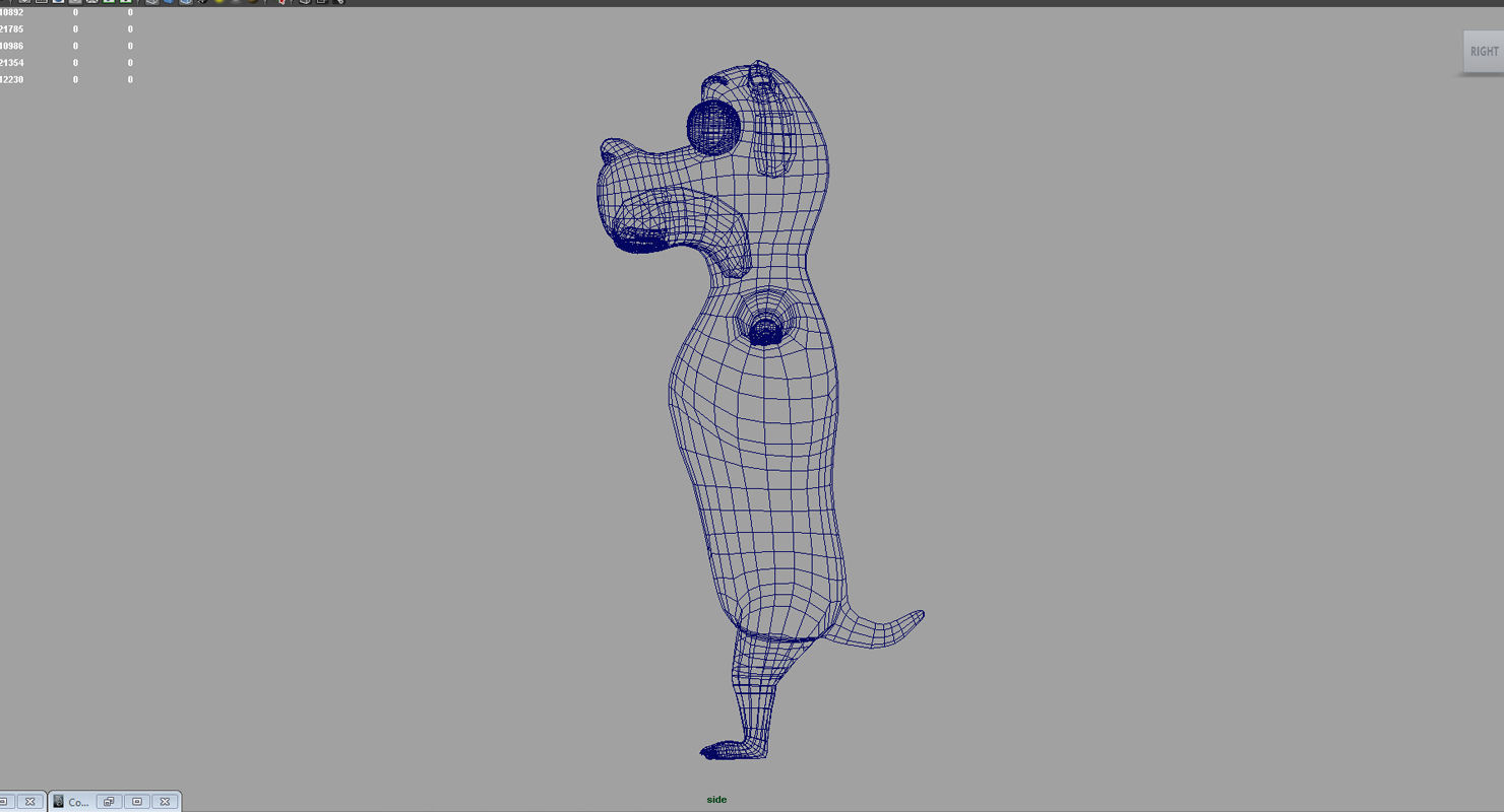 dog cartoon 3d model 3D model_11