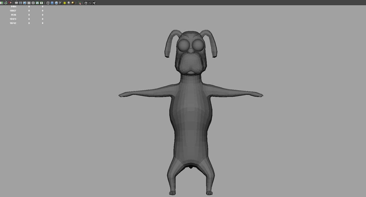 dog cartoon 3d model 3D model_6