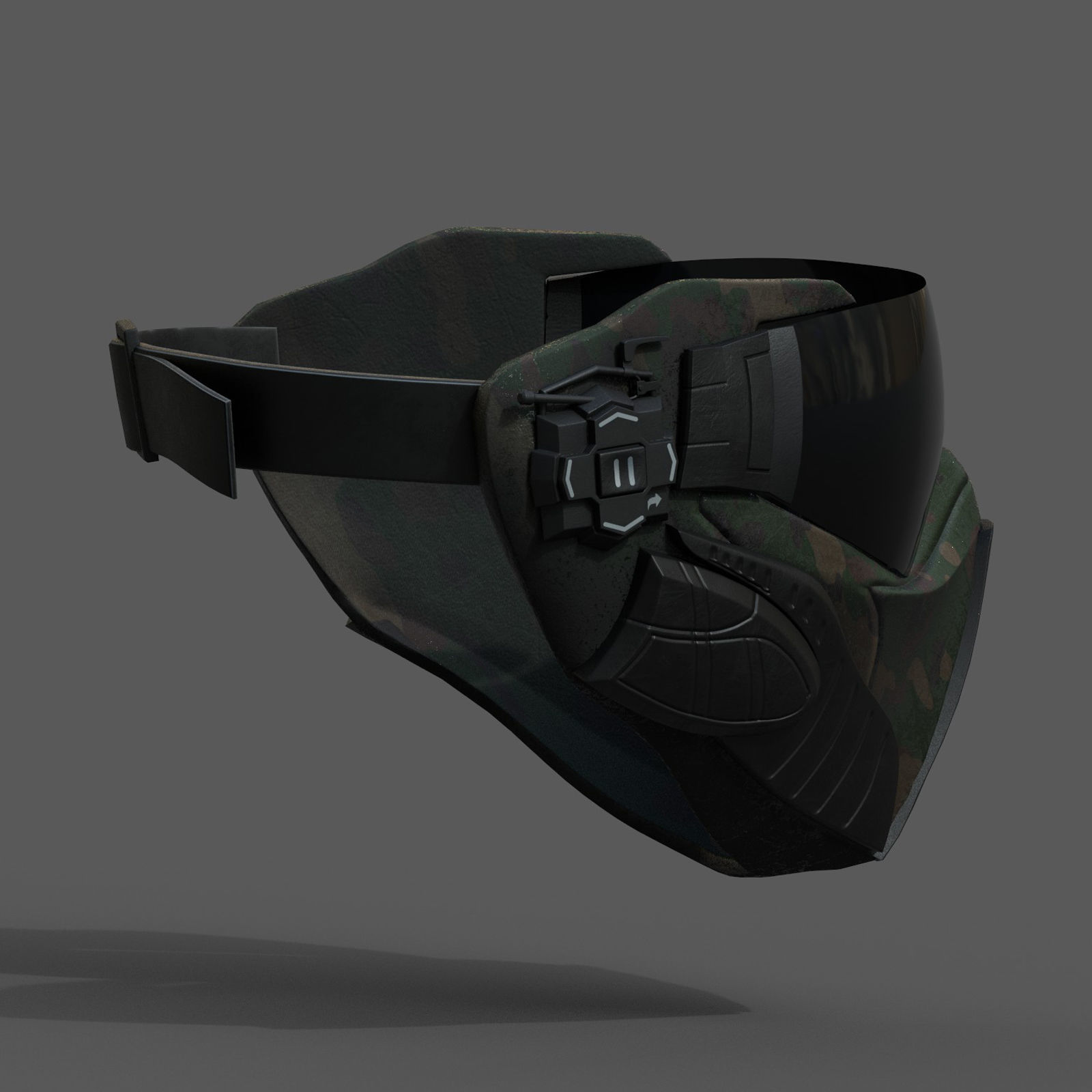 Scifi mask helmet futuristic technology space millitary  Low-poly 3D model_9