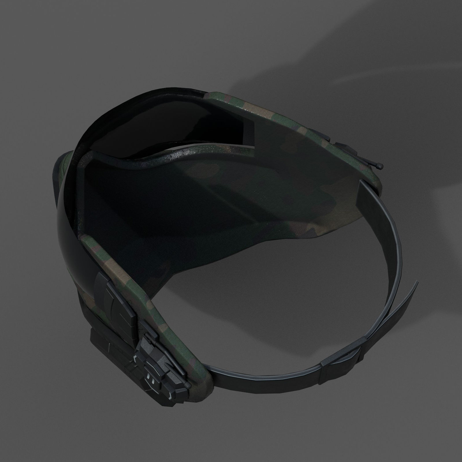 Scifi mask helmet futuristic technology space millitary  Low-poly 3D model_7