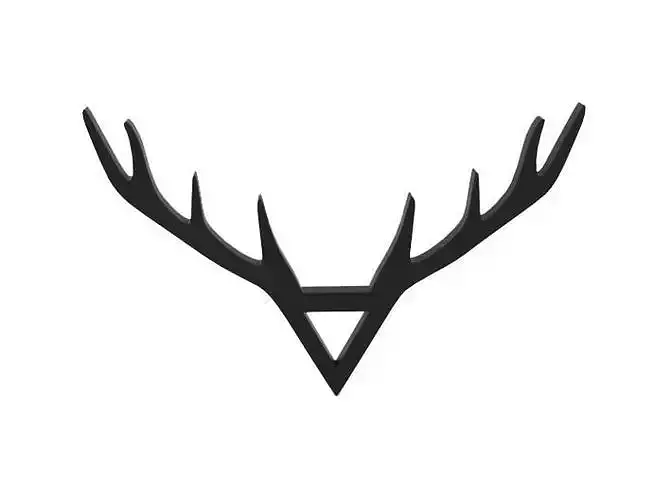 Keychain deer antlers 3D print model