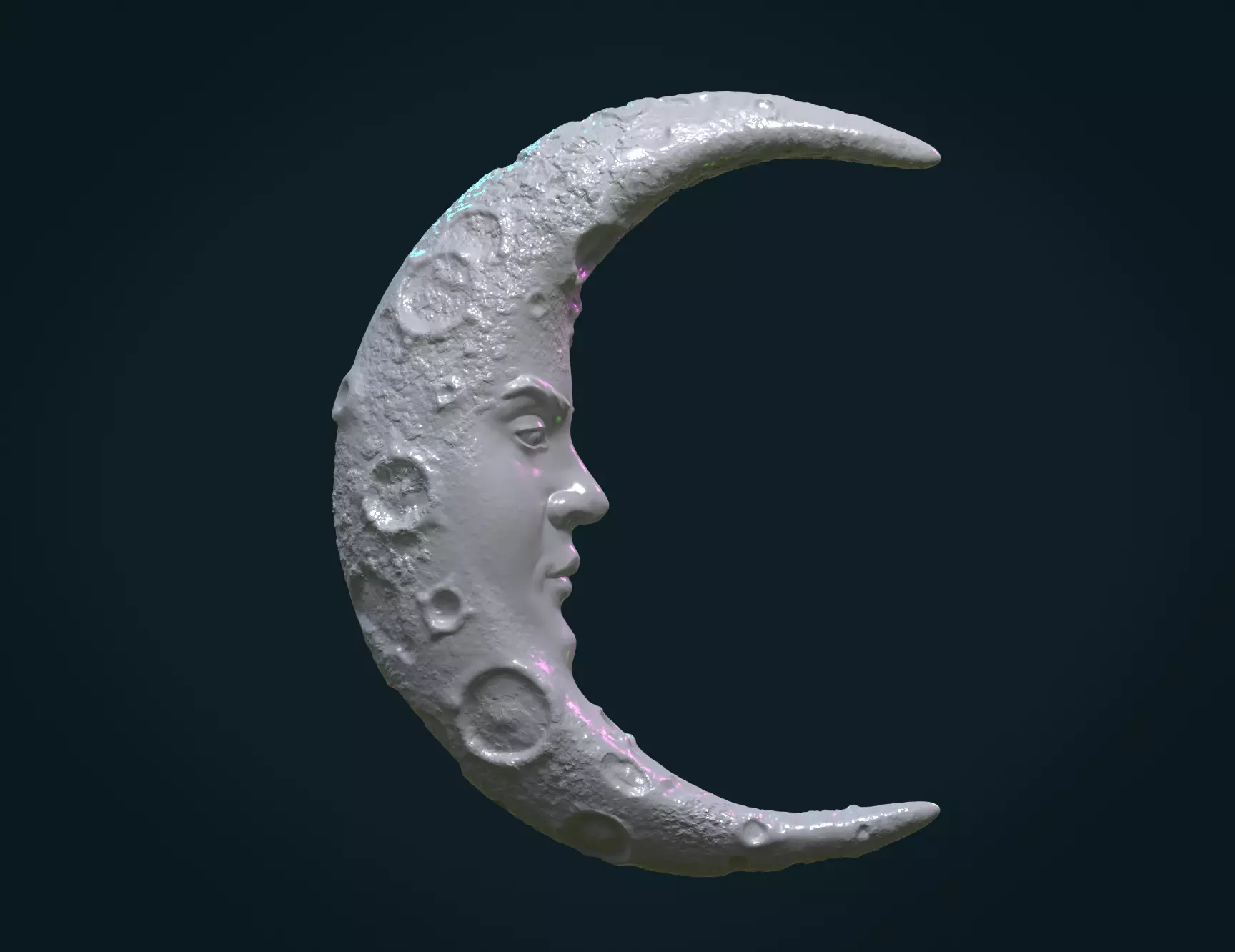 Crescent with face 3D print model