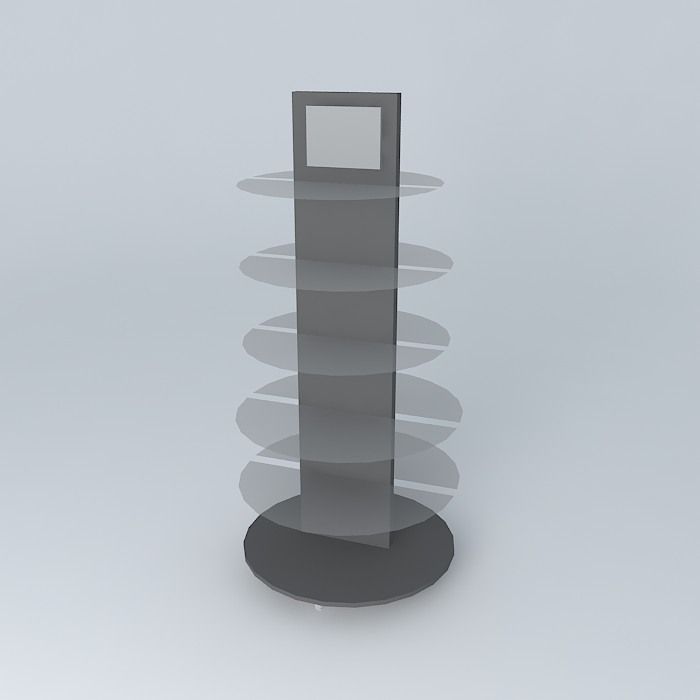 display 3D model stand with circular top Free 3D model_1