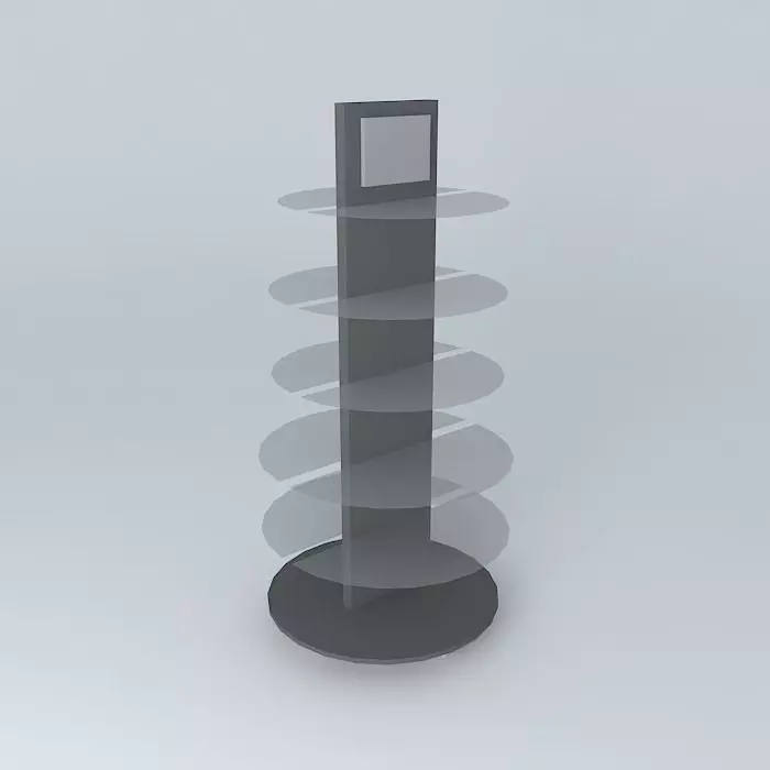 display 3D model stand with circular top Free 3D model_0