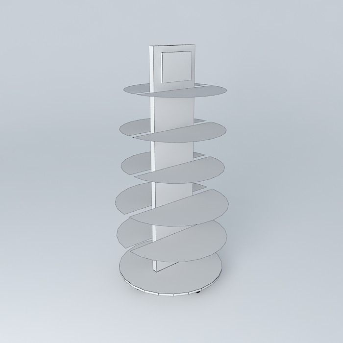 display 3D model stand with circular top Free 3D model_3
