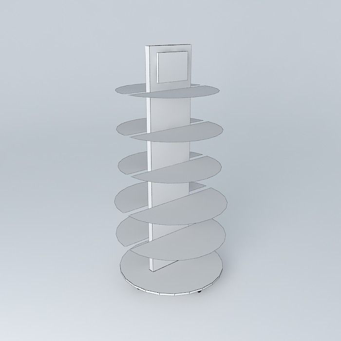 display 3D model stand with circular top Free 3D model_4