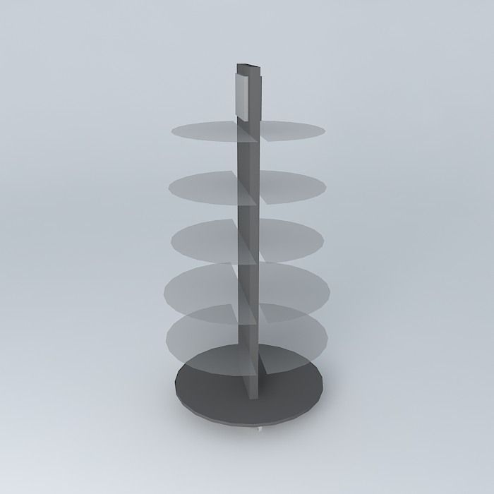 display 3D model stand with circular top Free 3D model_2