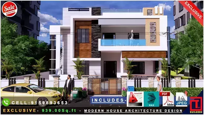 MODERN HOUSE ARCHITECTURE DESIGN 3D model