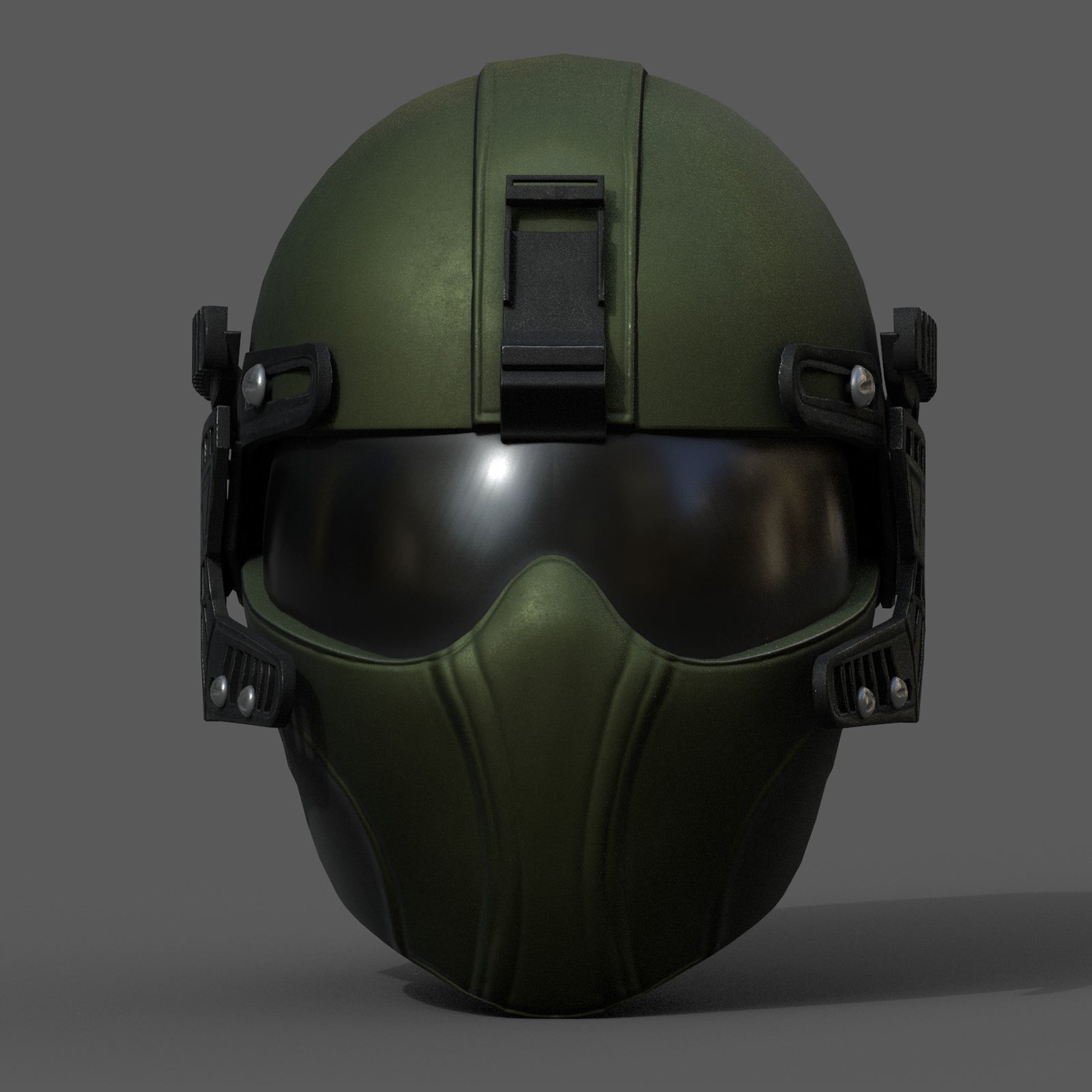 Helmet scifi military combat fantasy futuristic space  Low-poly 3D model_1