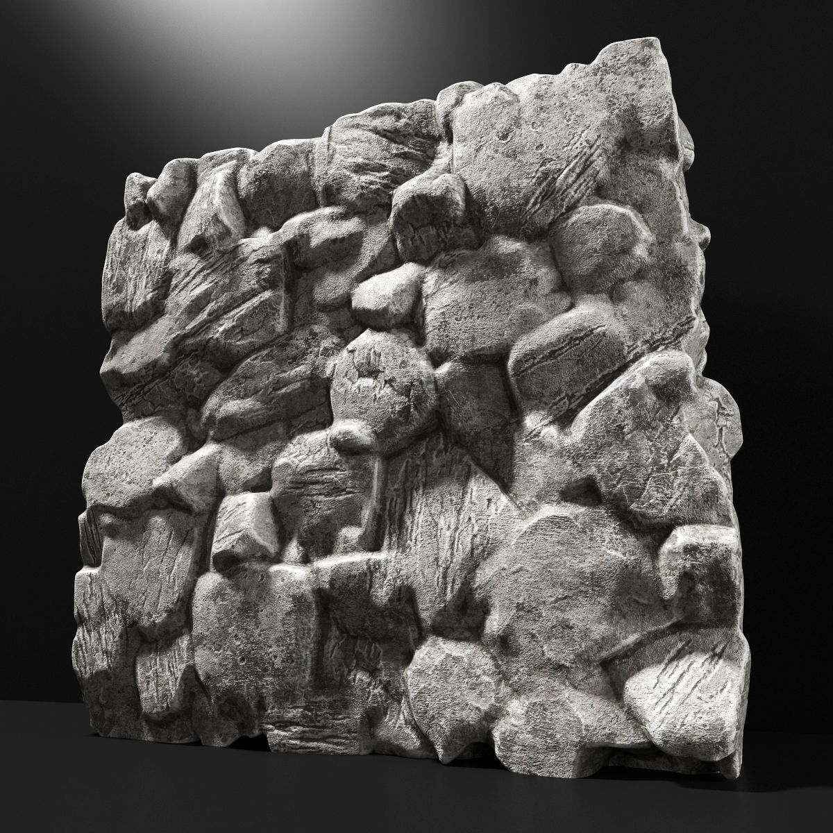 Slab stone rock granite huge n3 3D model_6
