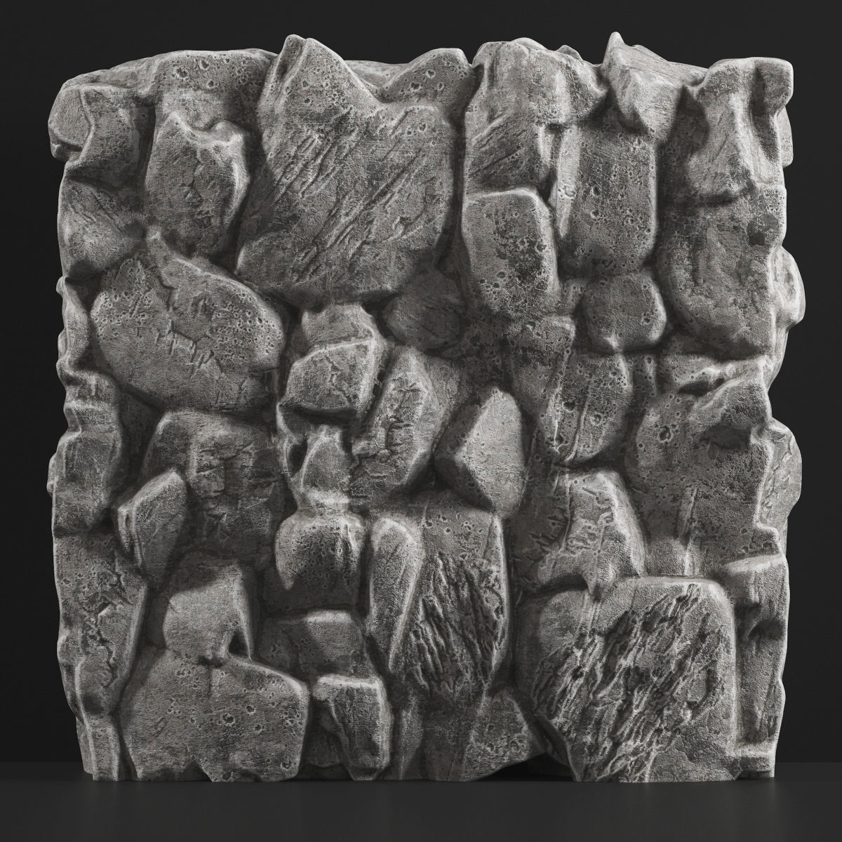 Slab stone rock granite huge n3 3D model_4