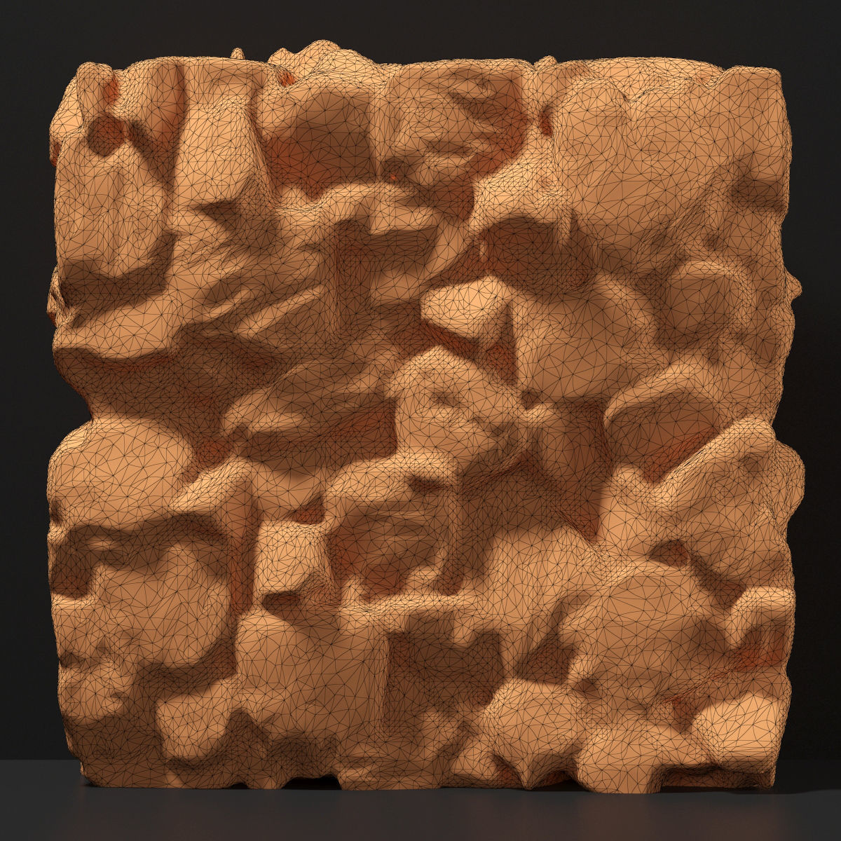 Slab stone rock granite huge n3 3D model_9