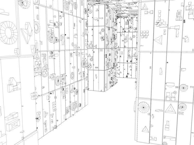 Sci-FI Labyrinth Low-poly 3D model_10