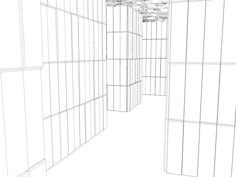 Sci-FI Labyrinth Low-poly 3D model_11