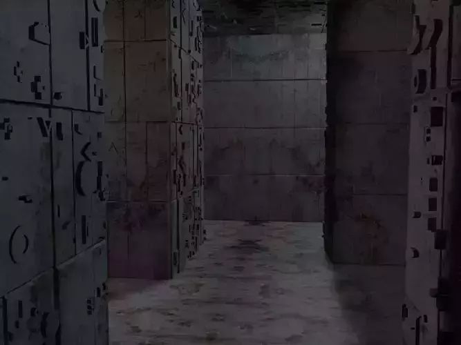 Sci-FI Labyrinth Low-poly 3D model
