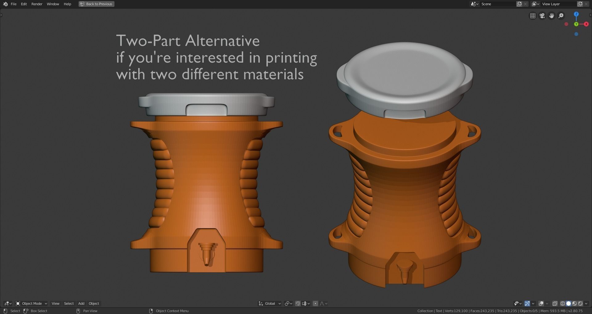 Drink Cooler Helmet Display Base 3D print model_1