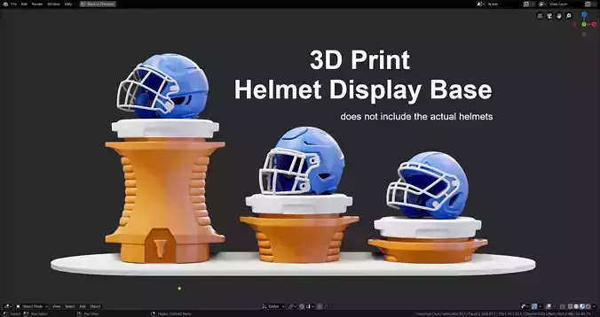 Drink Cooler Helmet Display Base 3D print model