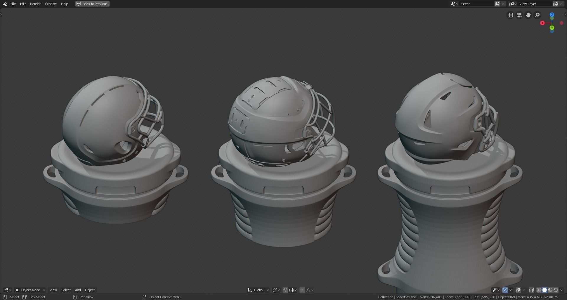 Drink Cooler Helmet Display Base 3D print model_4