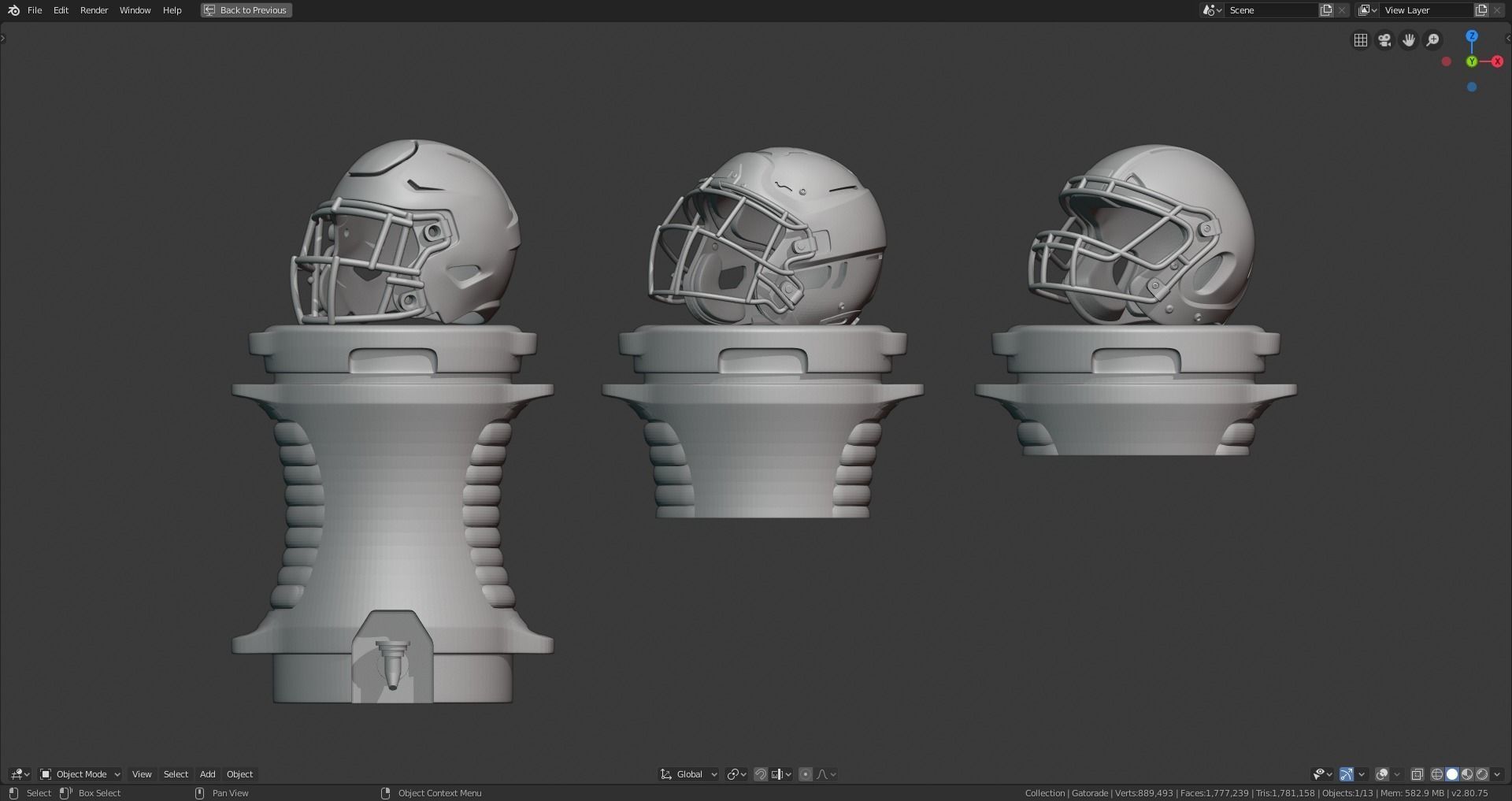 Drink Cooler Helmet Display Base 3D print model_3