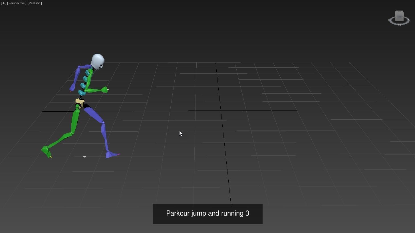 Parkour jump and running 3D Model Collection_8