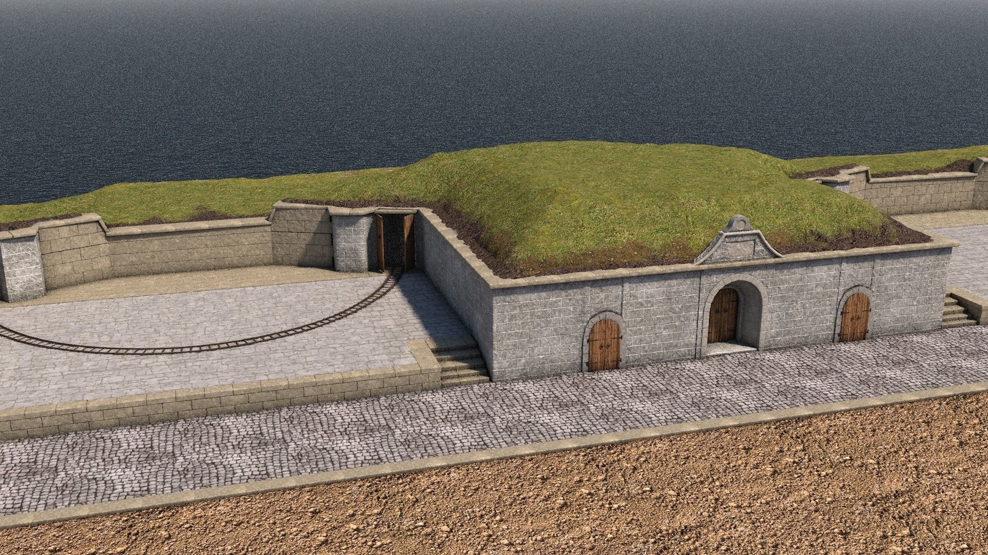 TABYA stone building in desert 3D model_5