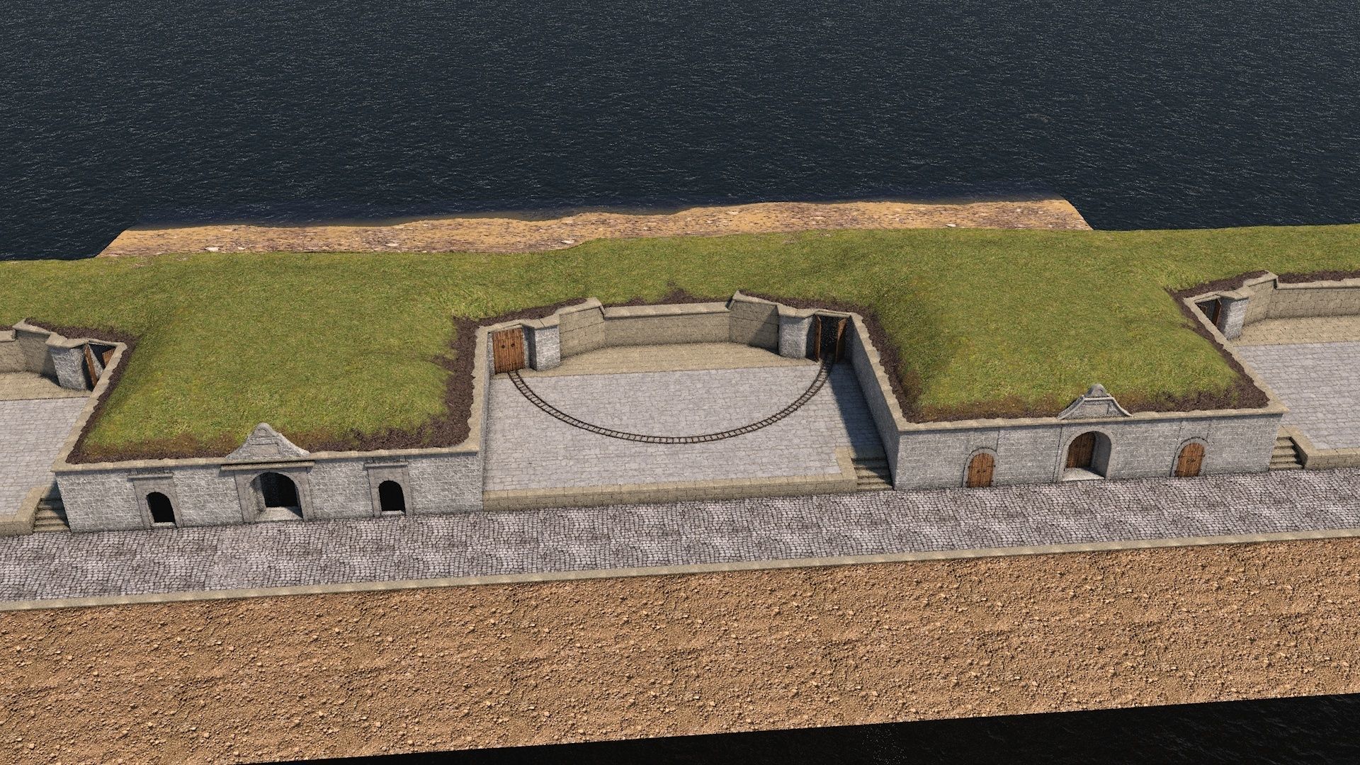 TABYA stone building in desert 3D model_3