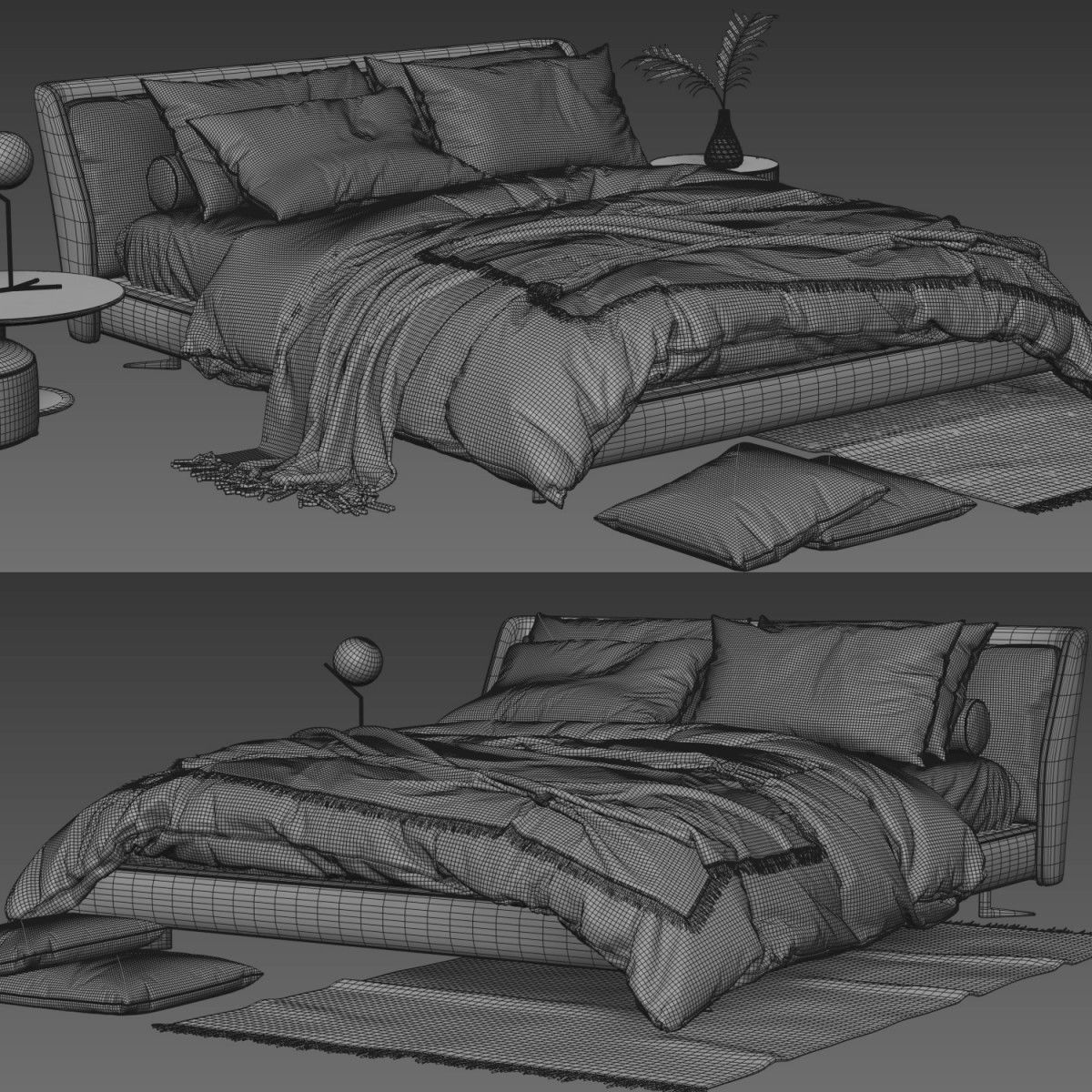 Bed Spencer 3D model_4