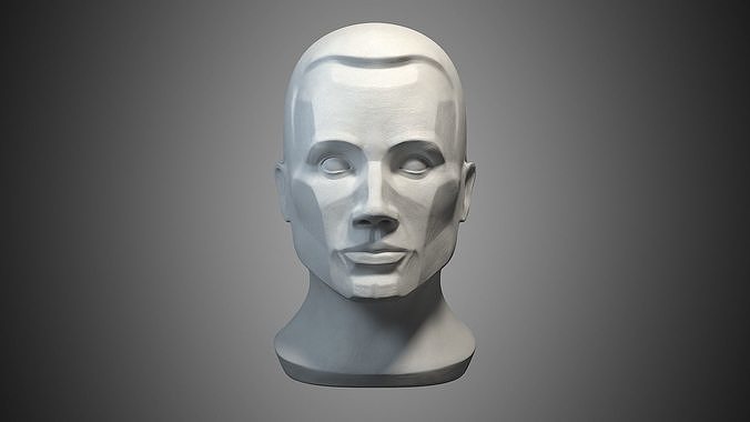 Head Figure Low-poly 3D model