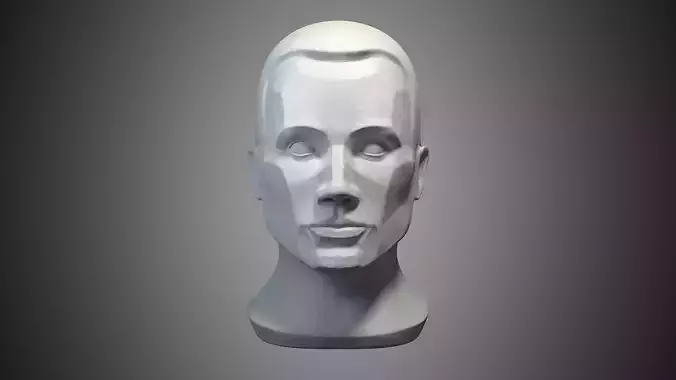 Head Figure Low-poly 3D model