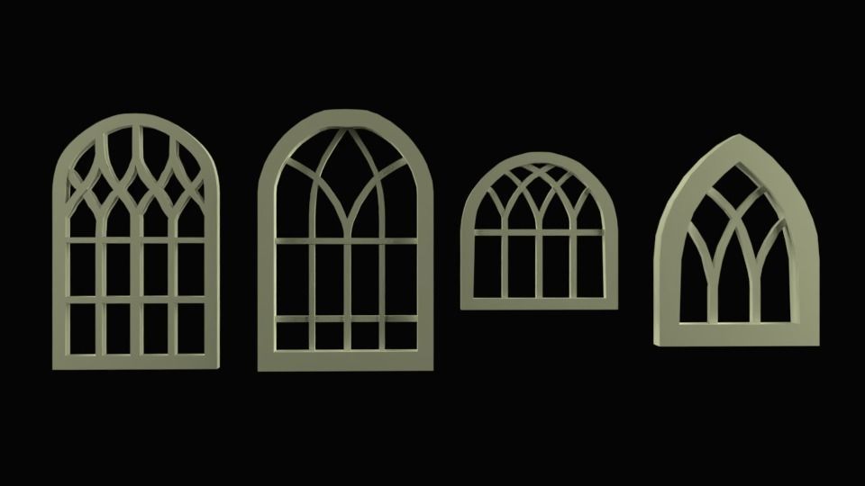 Frame Windows Pack Free 3D model_2