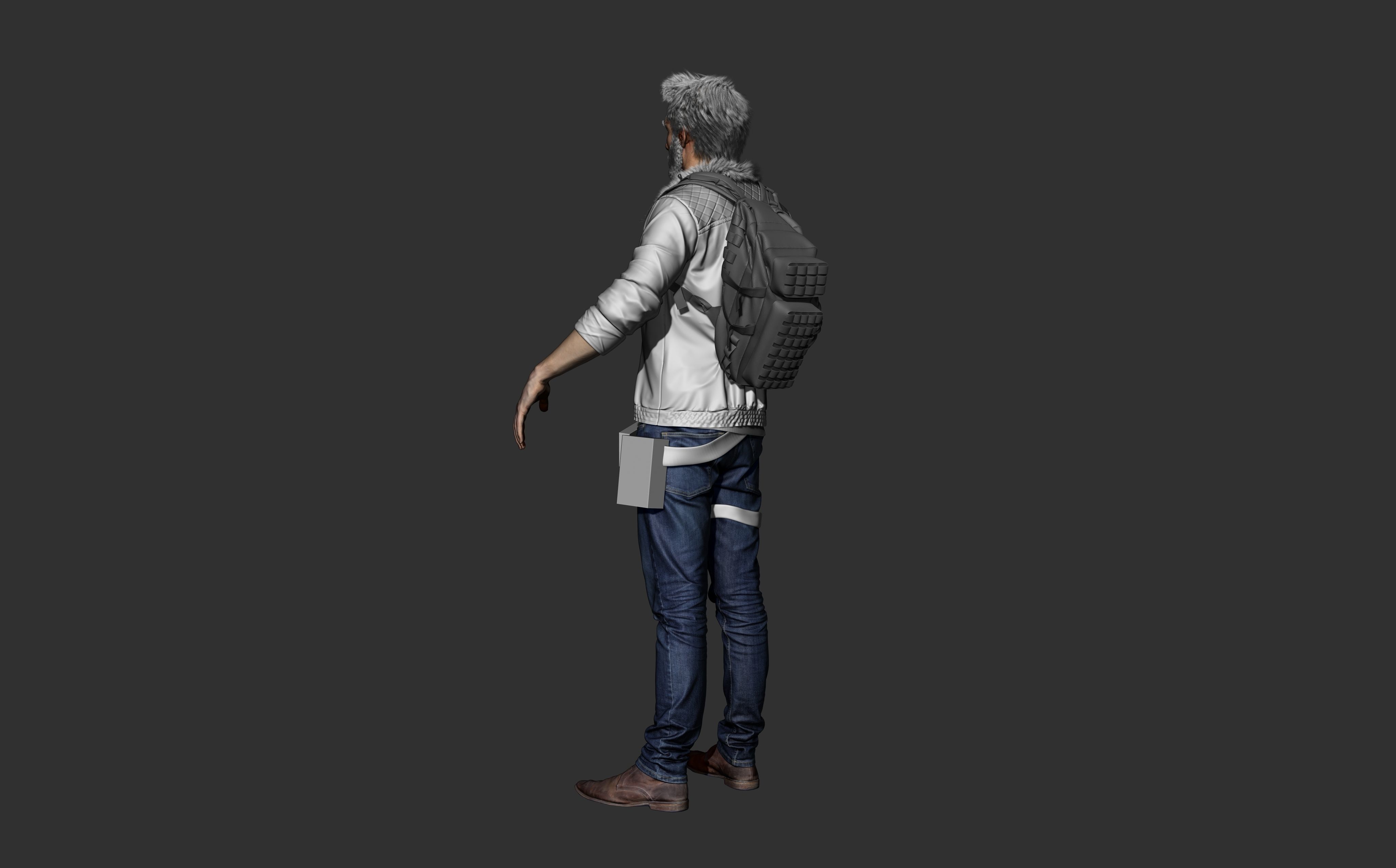 Camper Character Low-poly 3D model_7