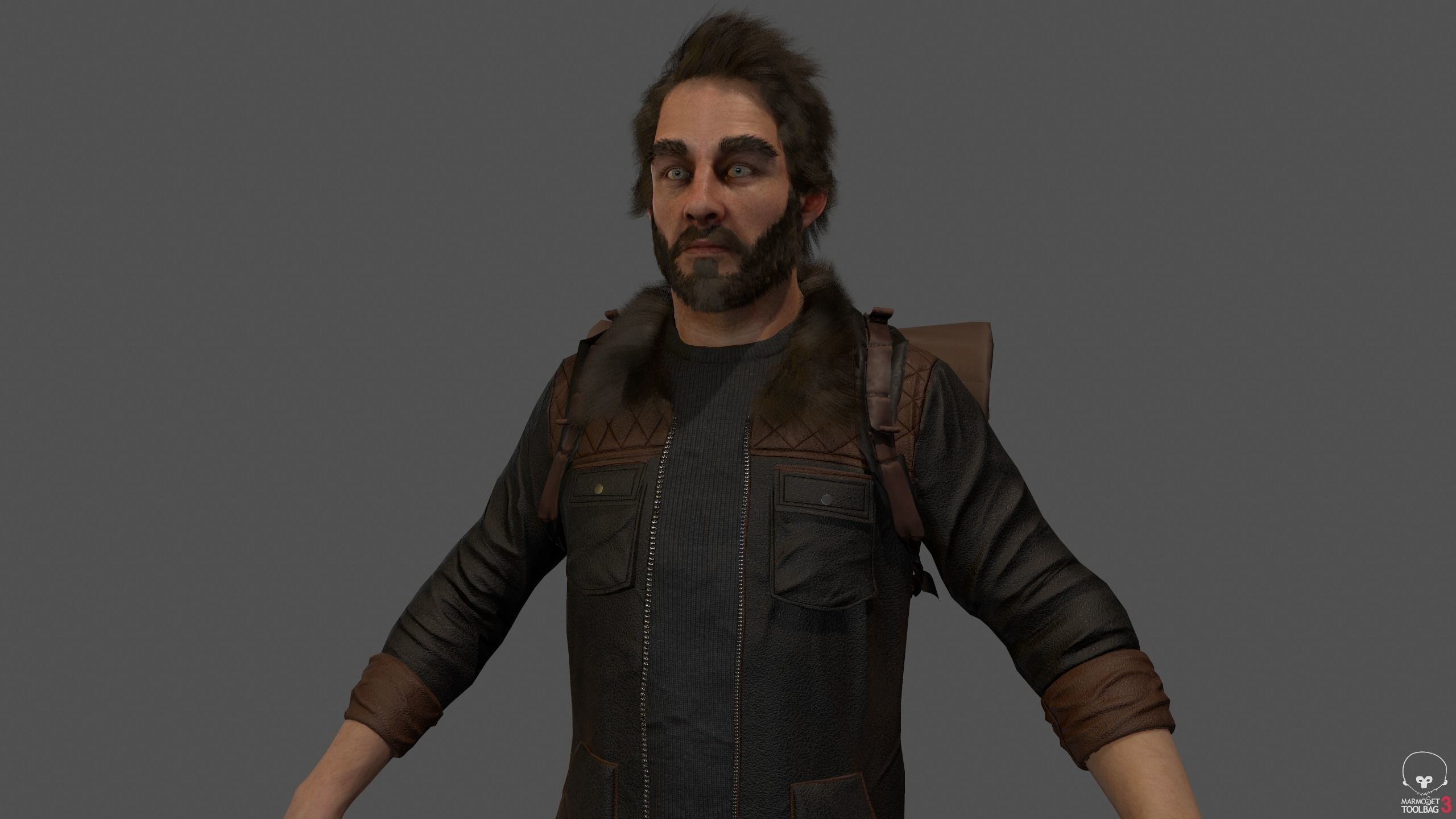 Camper Character Low-poly 3D model_3