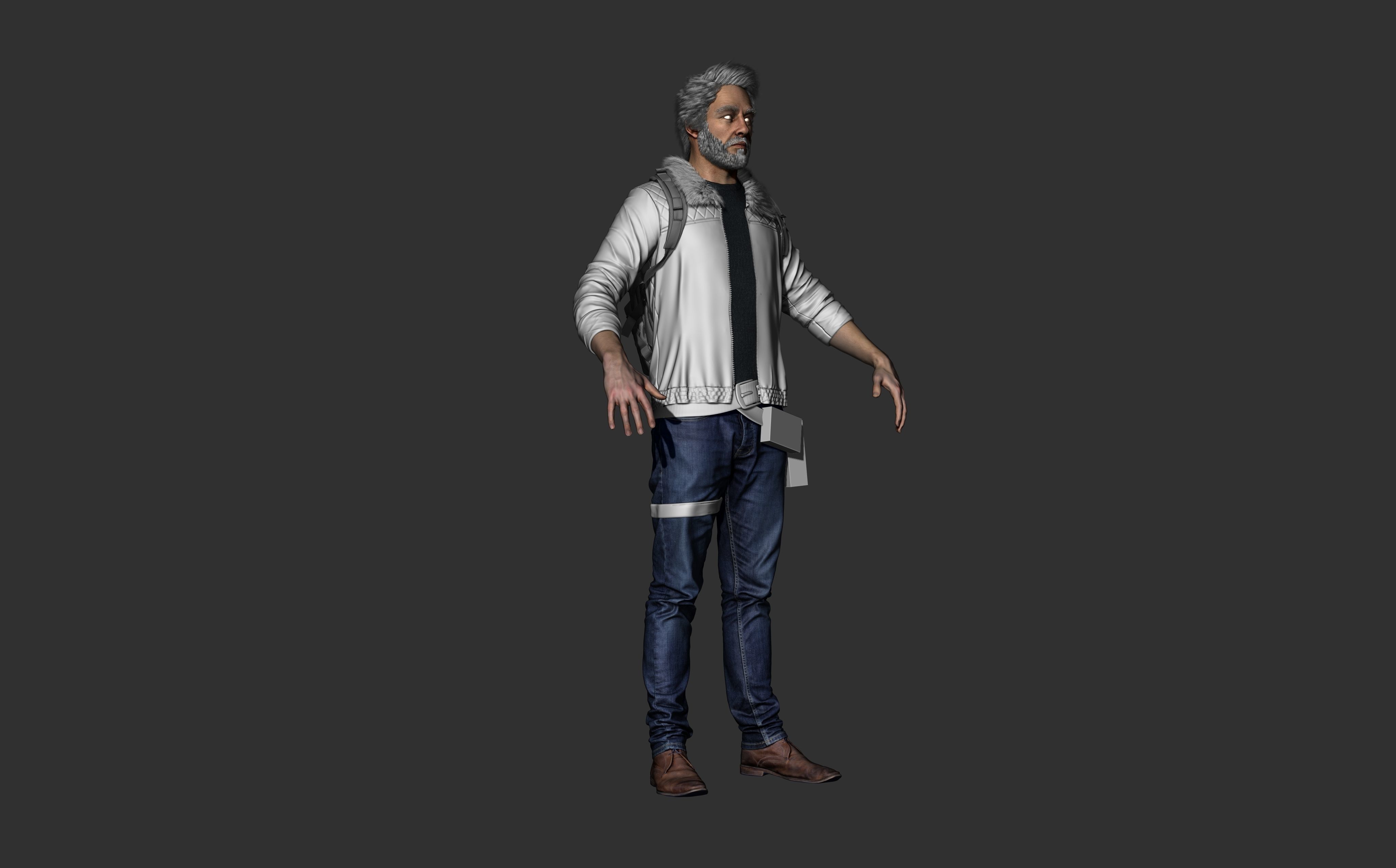 Camper Character Low-poly 3D model_8