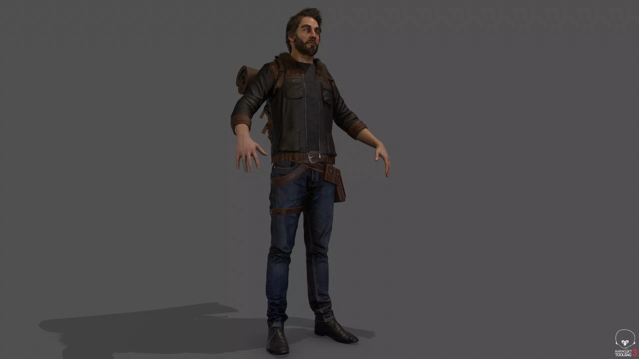 Camper Character Low-poly 3D model_0