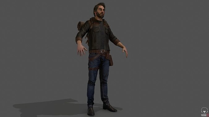 Camper Character Low-poly 3D model