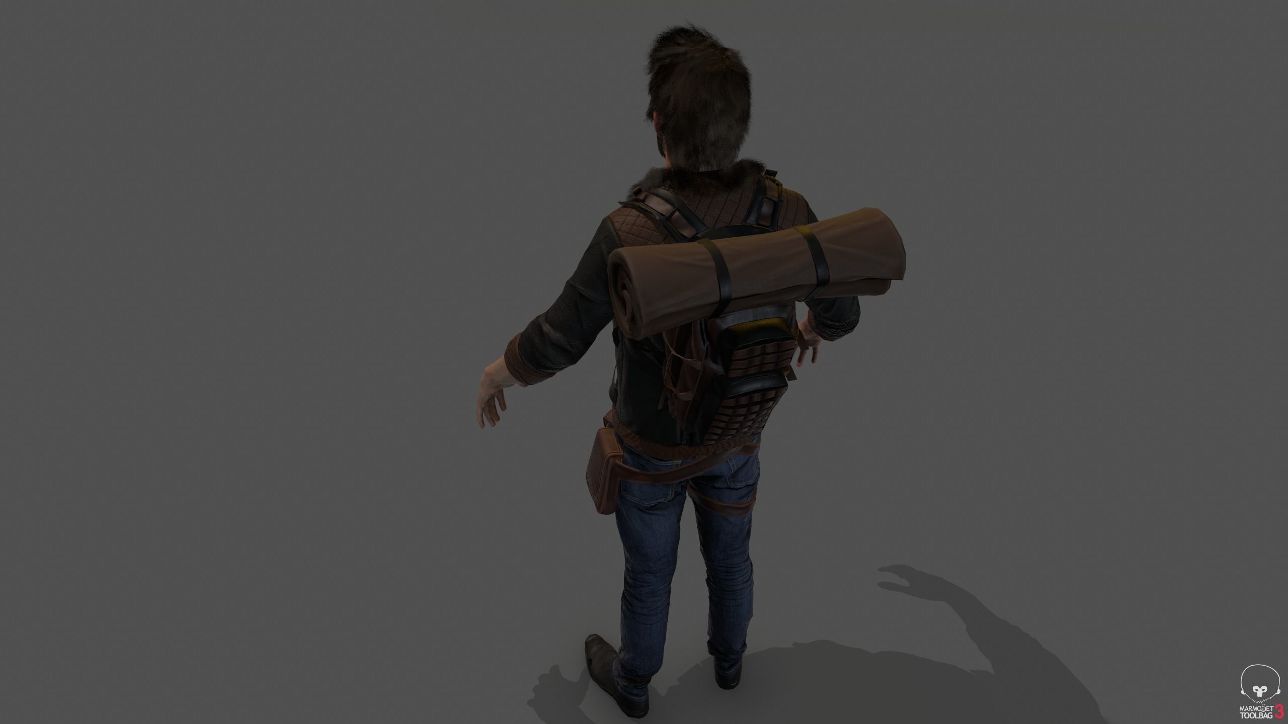 Camper Character Low-poly 3D model_6