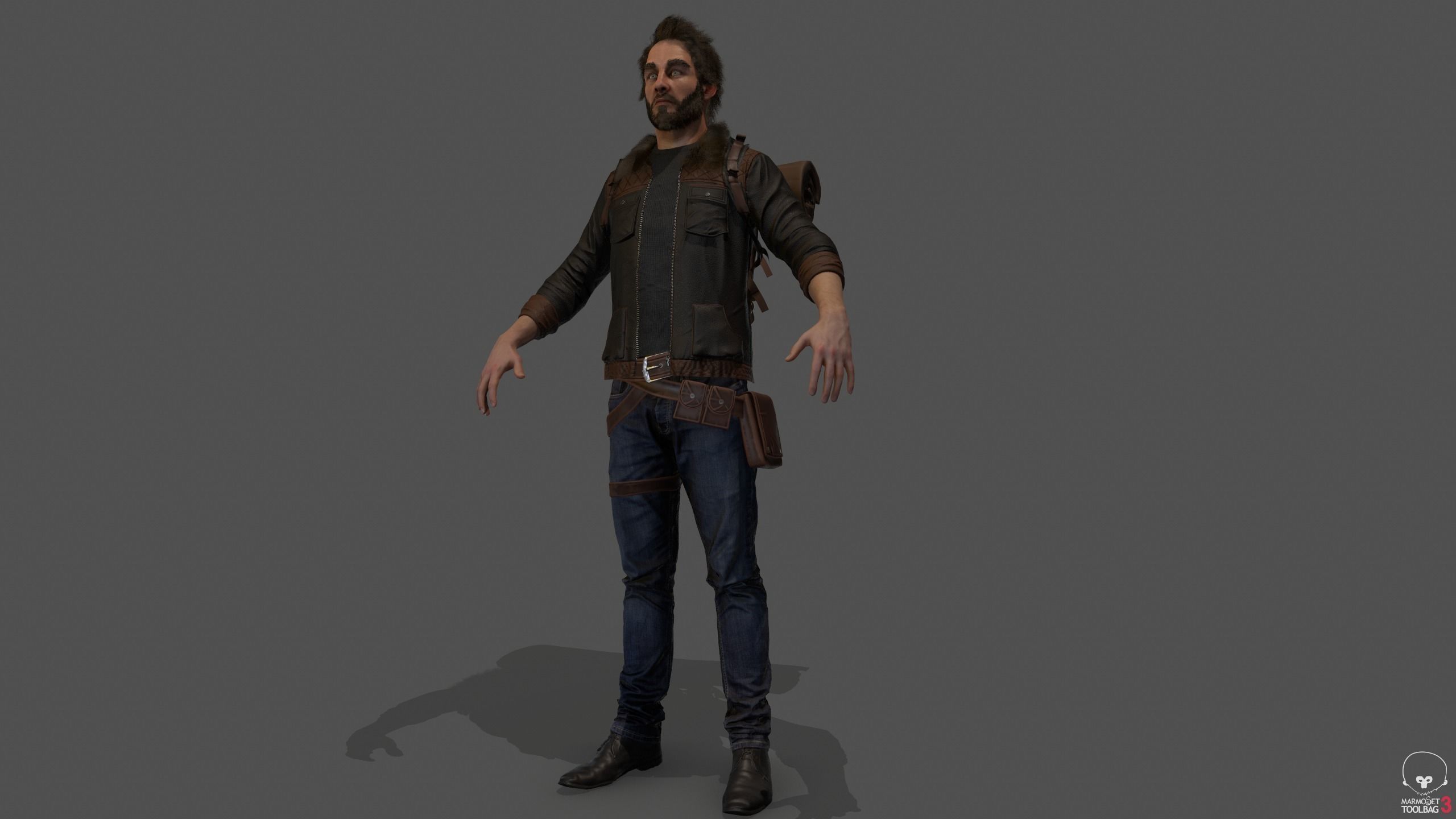 Camper Character Low-poly 3D model_2