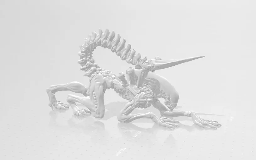 Alien figurine 3D print model 3D model
