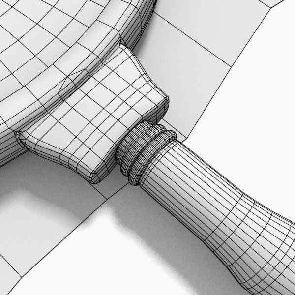 Magnifier egyptian magnifying glass on piece of paper 3D model_6