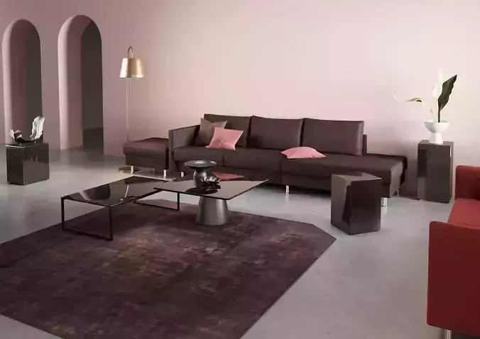 Living room Cinema4D Corona renderer interior