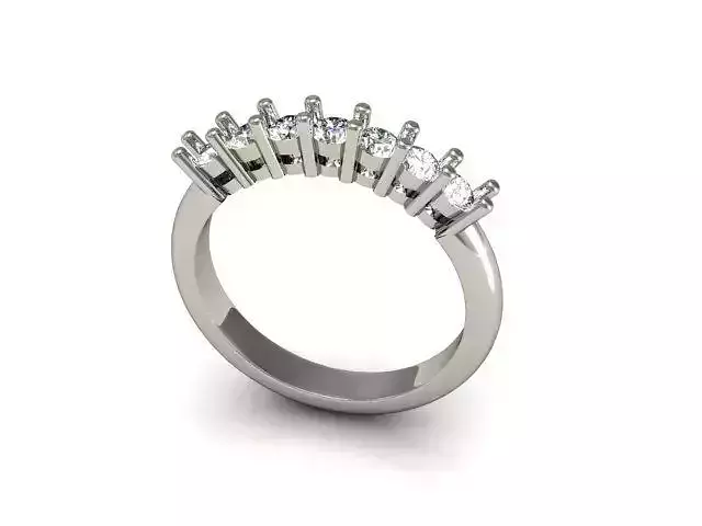 7 stones ring 1 Free 3D print model