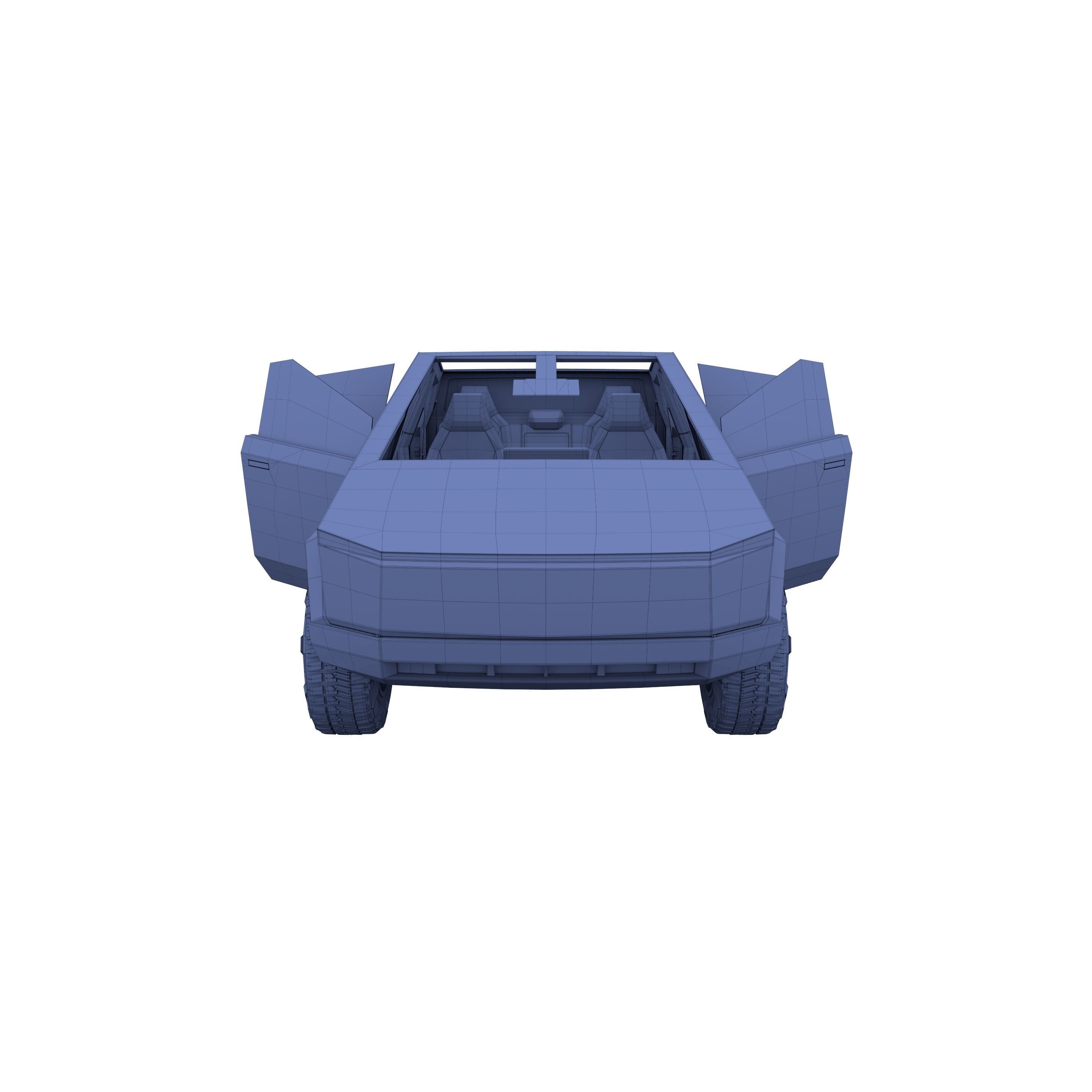 Tesla Cybertruck with interior 3D model_29