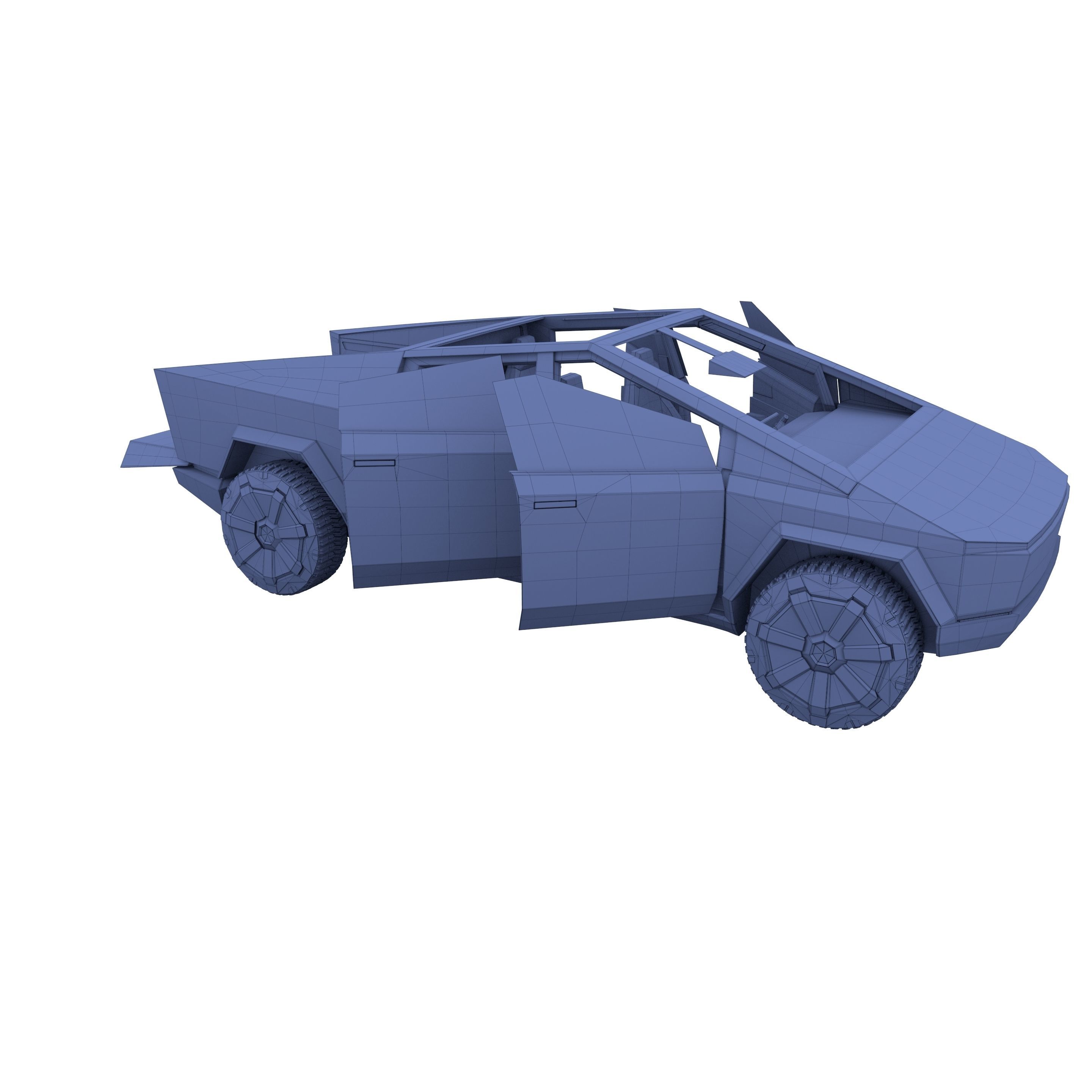 Tesla Cybertruck with interior 3D model_32