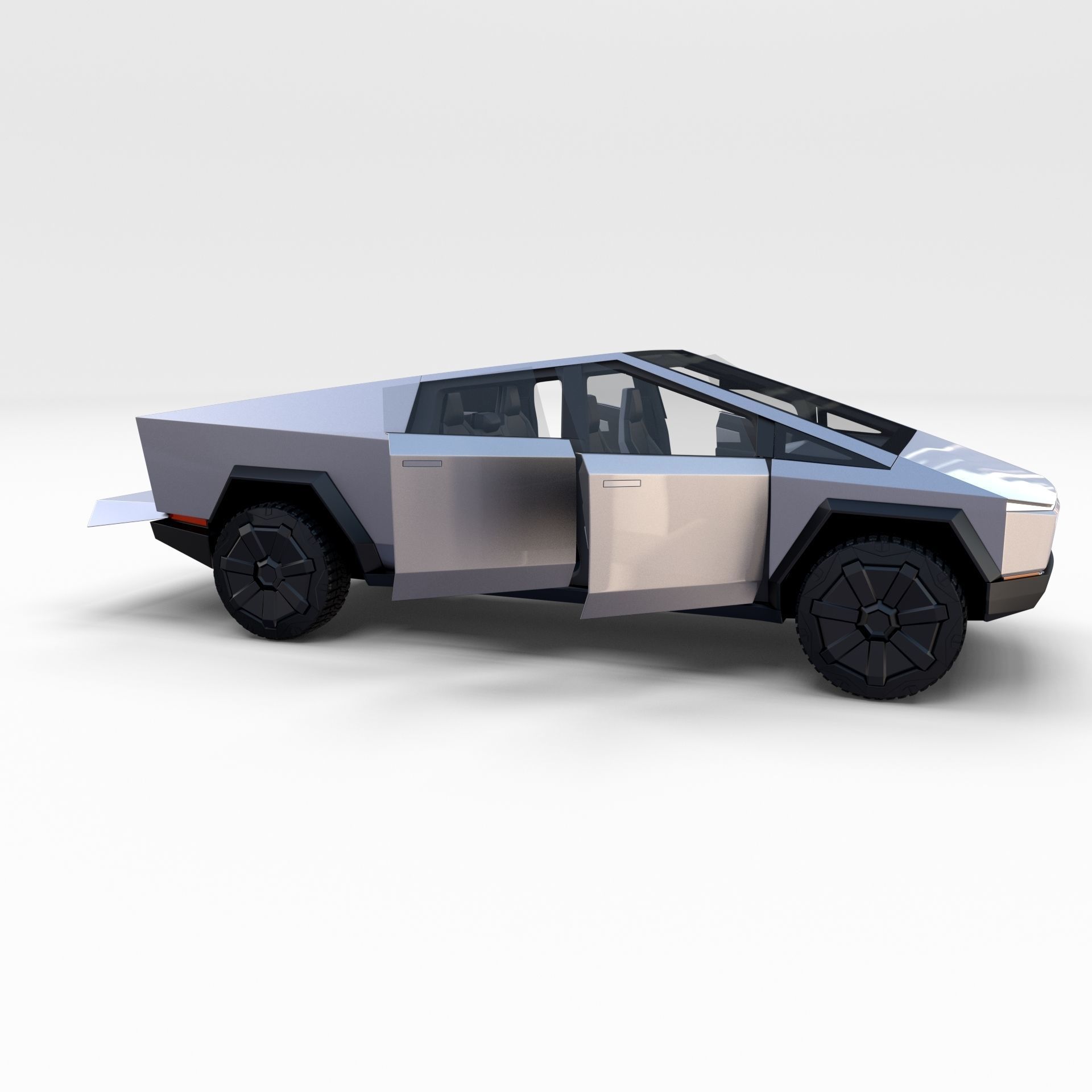 Tesla Cybertruck with interior 3D model_23