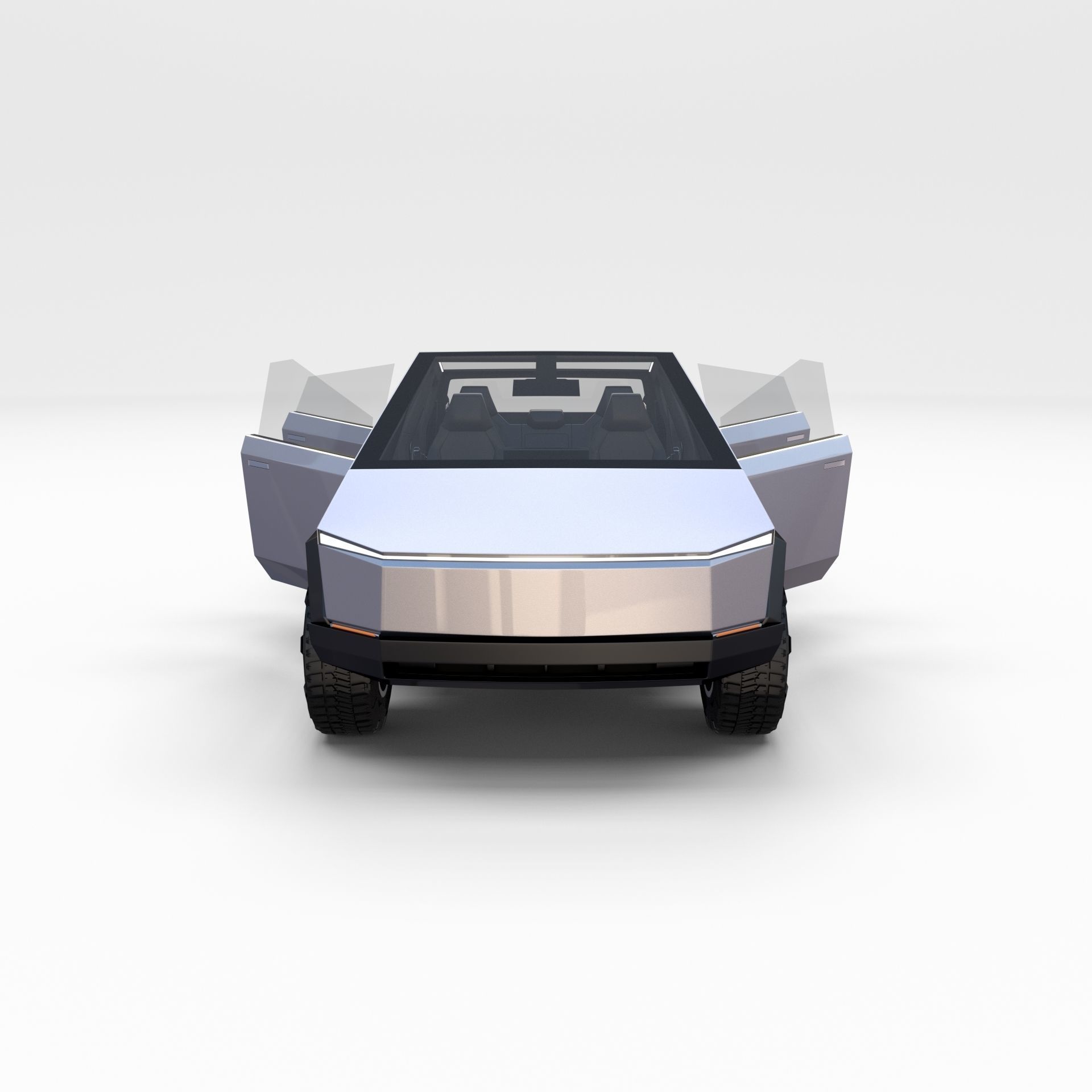 Tesla Cybertruck with interior 3D model_20