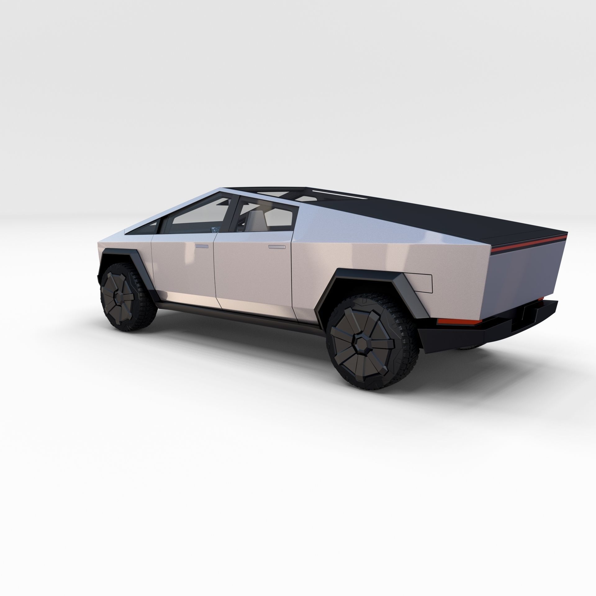 Tesla Cybertruck with interior 3D model_4