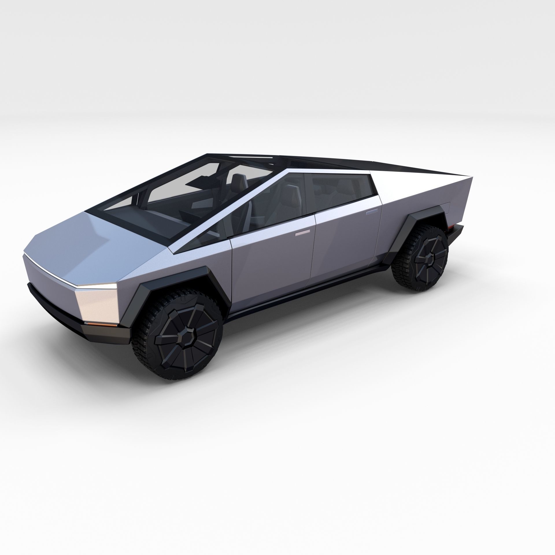 Tesla Cybertruck with interior 3D model_8