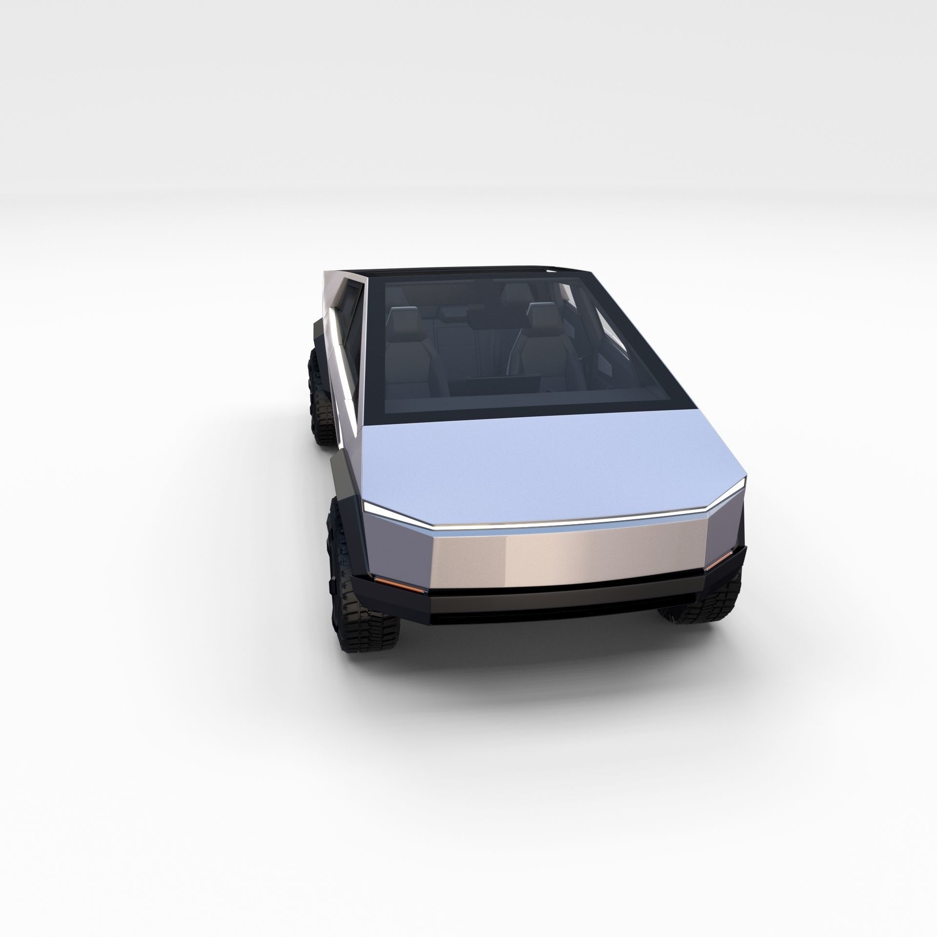 Tesla Cybertruck with interior 3D model_13